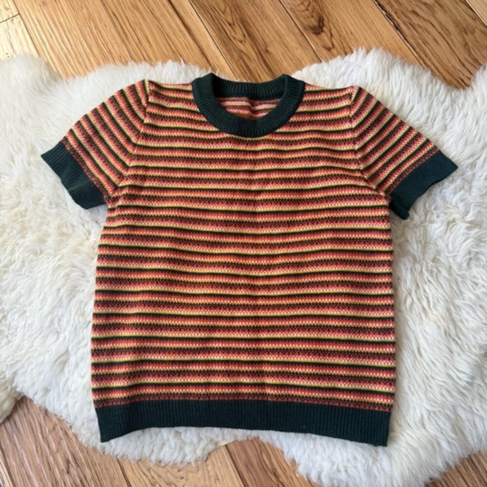 Cider Knit Vintage Style Short Sleeve Sweater Size Medium - Picture 1 of 6